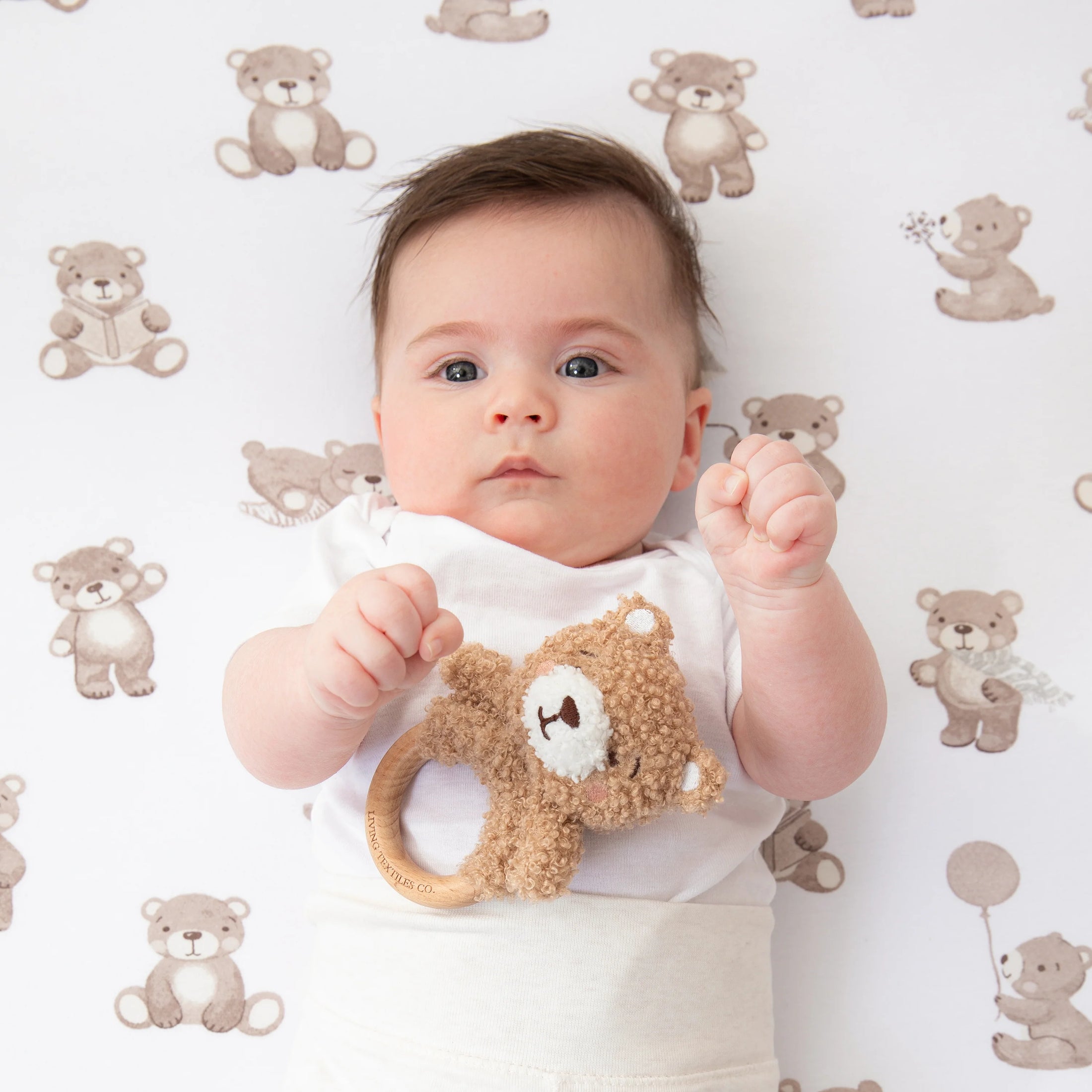 Living Textiles Ring Rattle & Dummy Chain Set