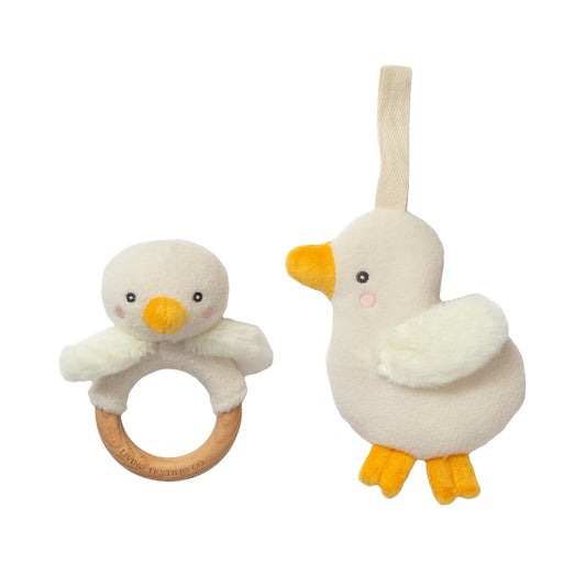 Living Textiles Ring Rattle & Dummy Chain Set