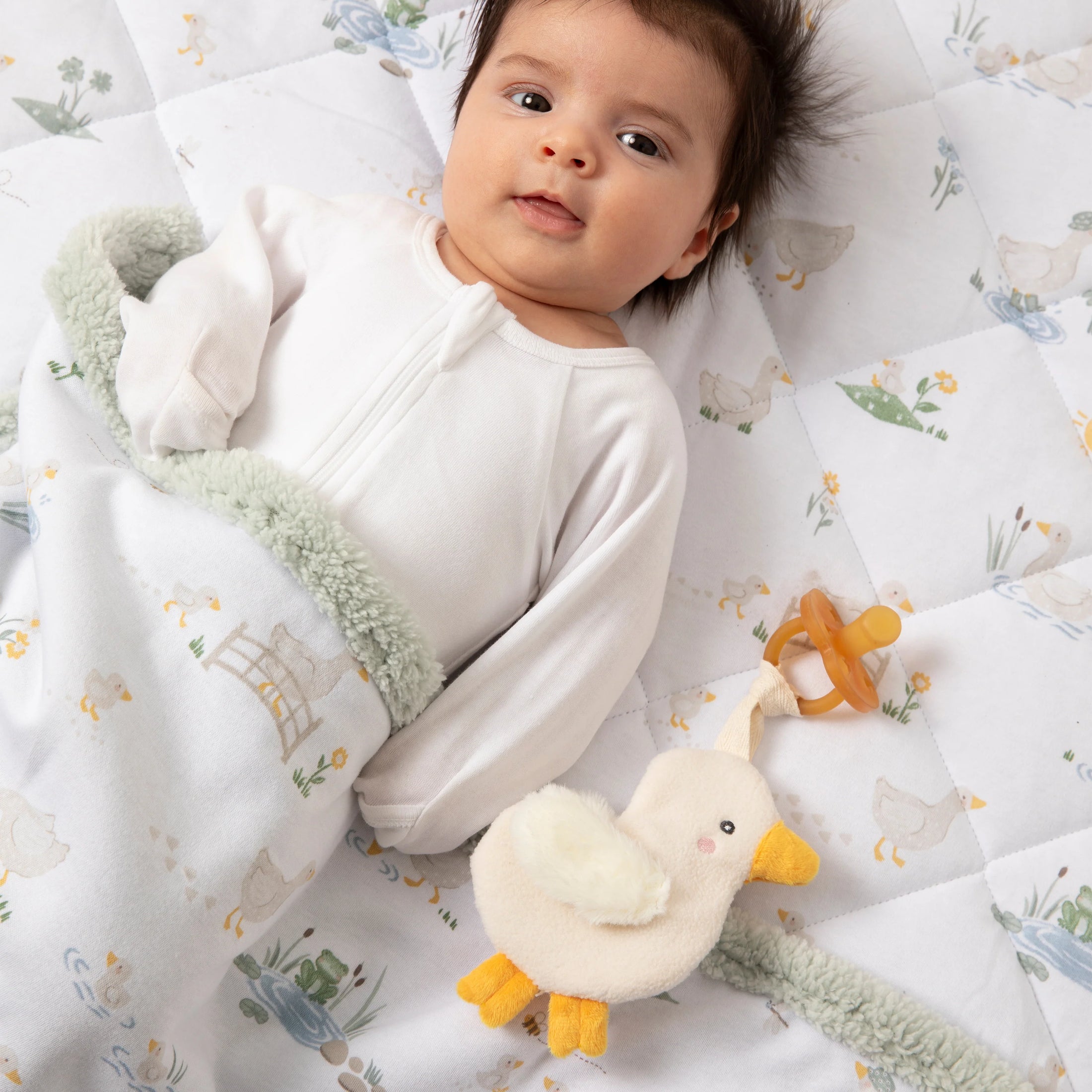 Living Textiles Ring Rattle & Dummy Chain Set