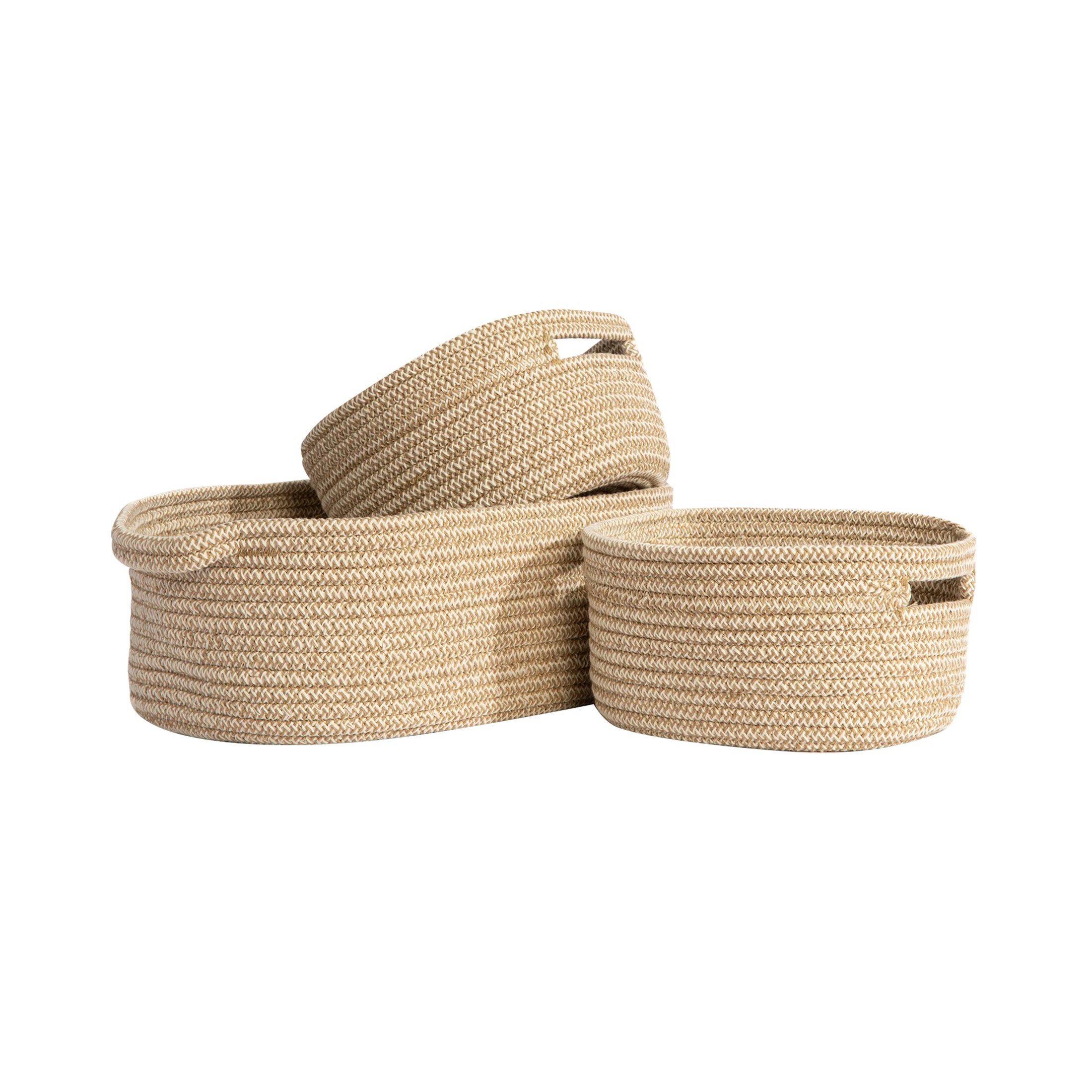 Living Textiles 3 Pc Cotton Rope Storage Set