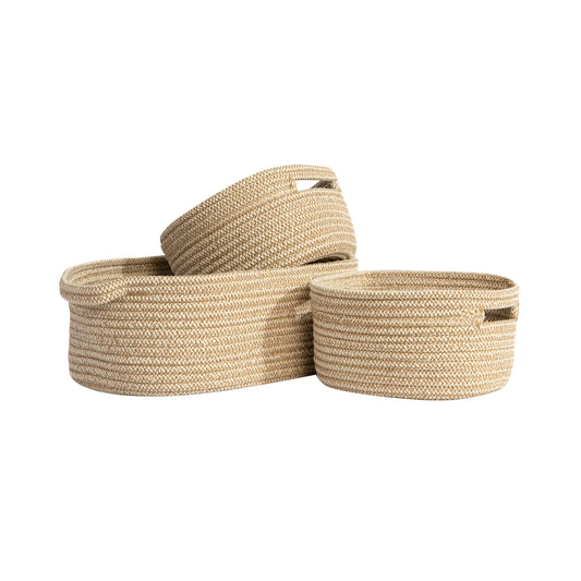 Living Textiles 3 Pc Cotton Rope Storage Set