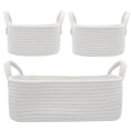 Load image into Gallery viewer, Living Textiles 3 Pc Cotton Rope Storage Set

