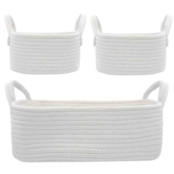 Living Textiles 3 Pc Cotton Rope Storage Set