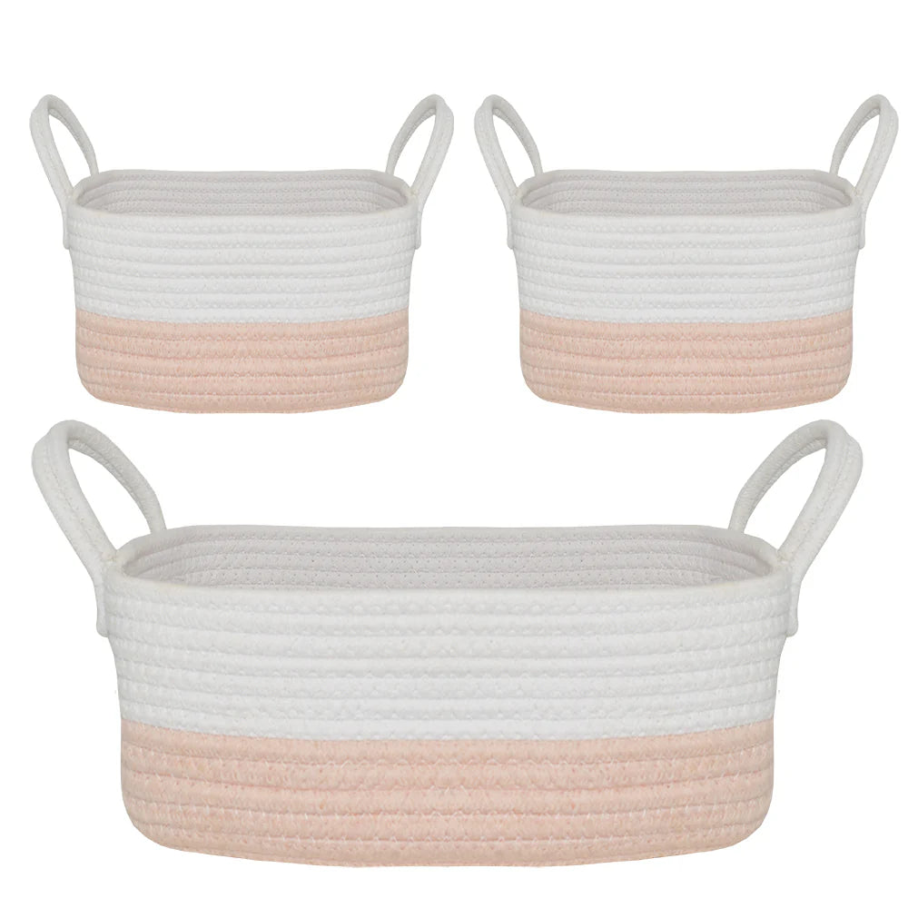 Living Textiles 3 Pc Cotton Rope Storage Set