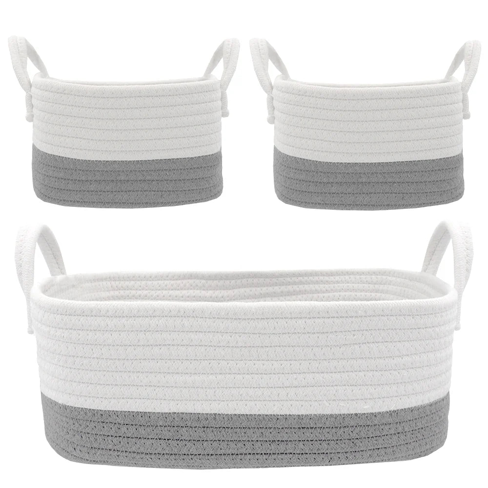 Living Textiles 3 Pc Cotton Rope Storage Set