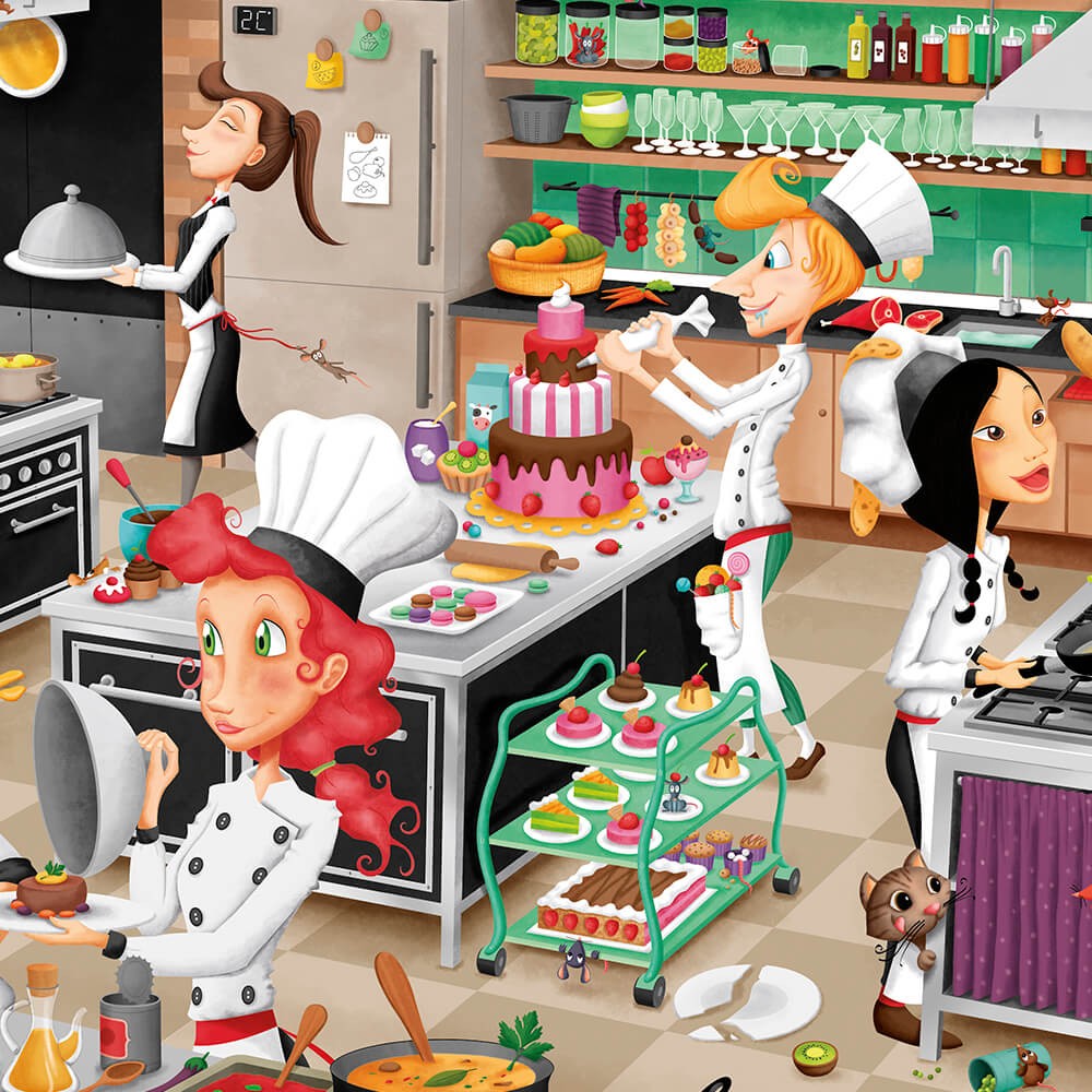 Eurekakids CHEF DELUXE PUZZLE AND GAME 150 PCS