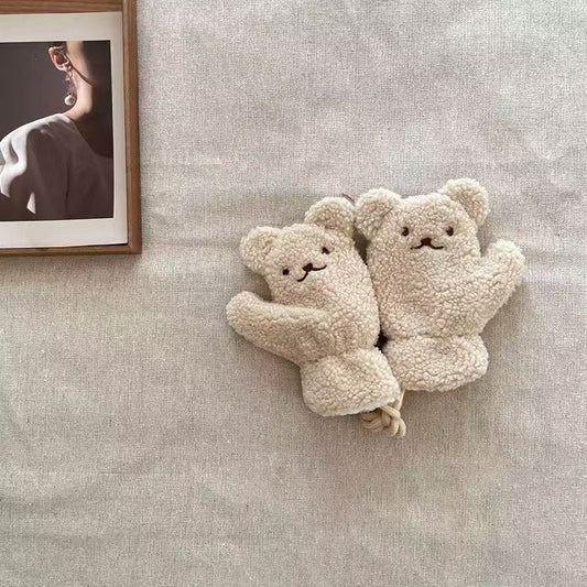Kids' Plush Cross Mittens