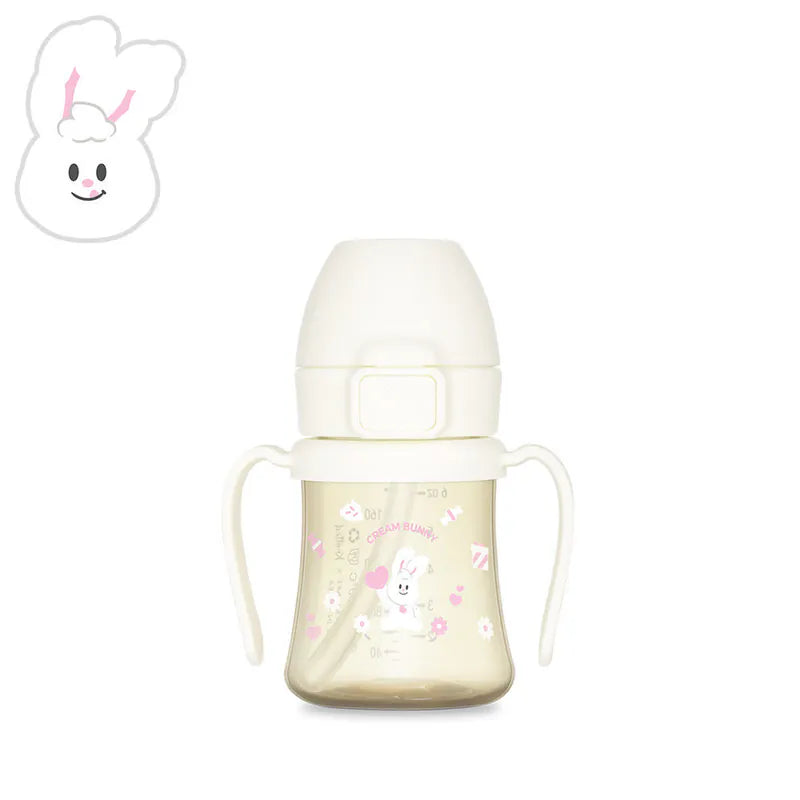 Grosmimi knotted white bunny 200ml/300ml cup PPSU 6M+