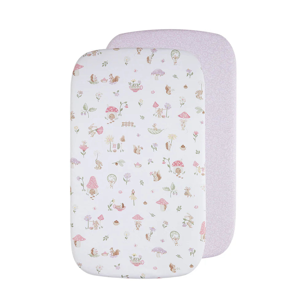 Living Textiles 2pk Bedside Sleeper Fitted Sheet