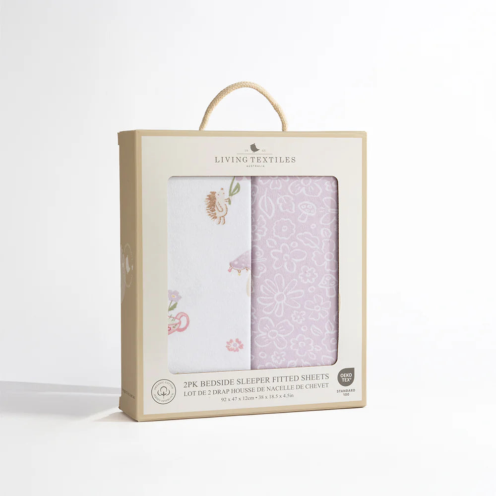 Living Textiles 2pk Bedside Sleeper Fitted Sheet