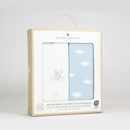 Living Textiles 2pk Bedside Sleeper Fitted Sheet