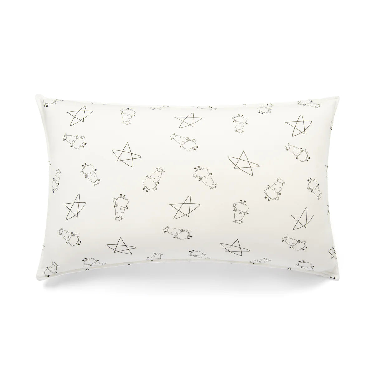 Baa Baa Sheepz Head Pillow - Kids Cute Big Star & Sheepz / White