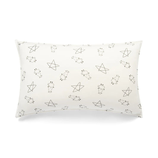 Baa Baa Sheepz Head Pillow - Kids Cute Big Star & Sheepz / White