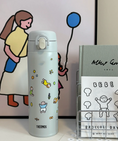 Load image into Gallery viewer, THERMOS × zeroperzero Limited Edition Bottle｜Jumping Kids – Grey 500ml
