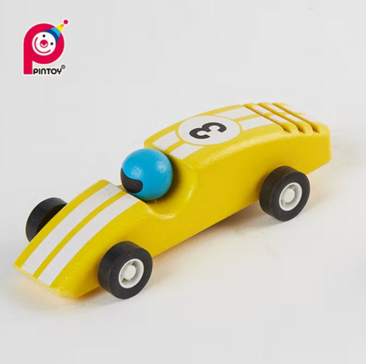 Wooden Racing Toy Car Pin Toy
