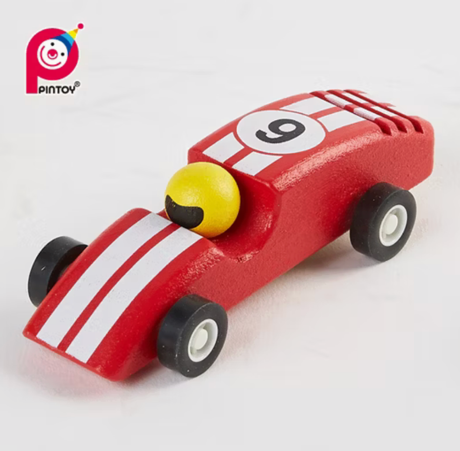 Wooden Racing Toy Car Pin Toy