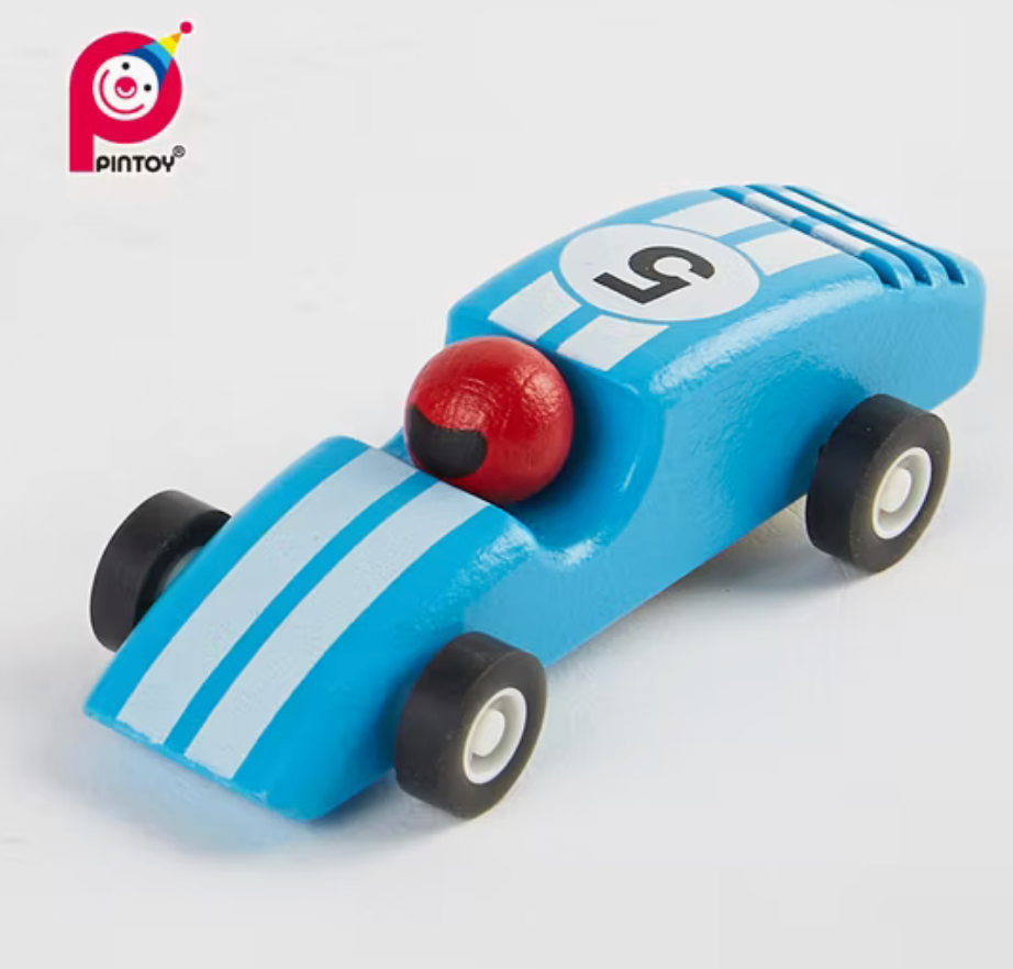 Wooden Racing Toy Car Pin Toy