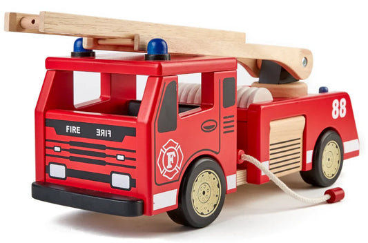 Large Wooden Fire Engine Pin Toy