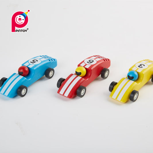 Wooden Racing Toy Car Pin Toy