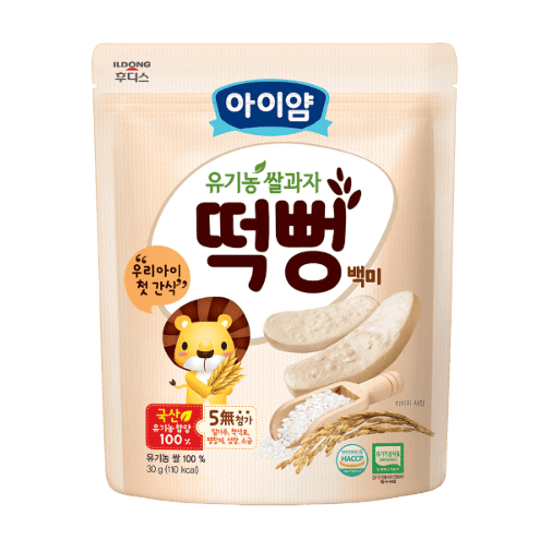ILDONG FOODIS RICE SNACK 아이얌 유기농 쌀과자 떡뻥 30g