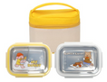 Load image into Gallery viewer, DAILYLIKE My Buddy Stainless 2-Tier Rectangle Lunch Box with Insulated Pouch - Yellow
