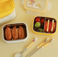 Load image into Gallery viewer, DAILYLIKE My Buddy Stainless 2-Tier Rectangle Lunch Box with Insulated Pouch - Yellow
