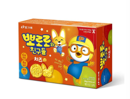 BINGGRAE Pororo& Friends Biscuit Cheese Flavour 빙그레 뽀로로와친구들 치즈맛 크레커 65g