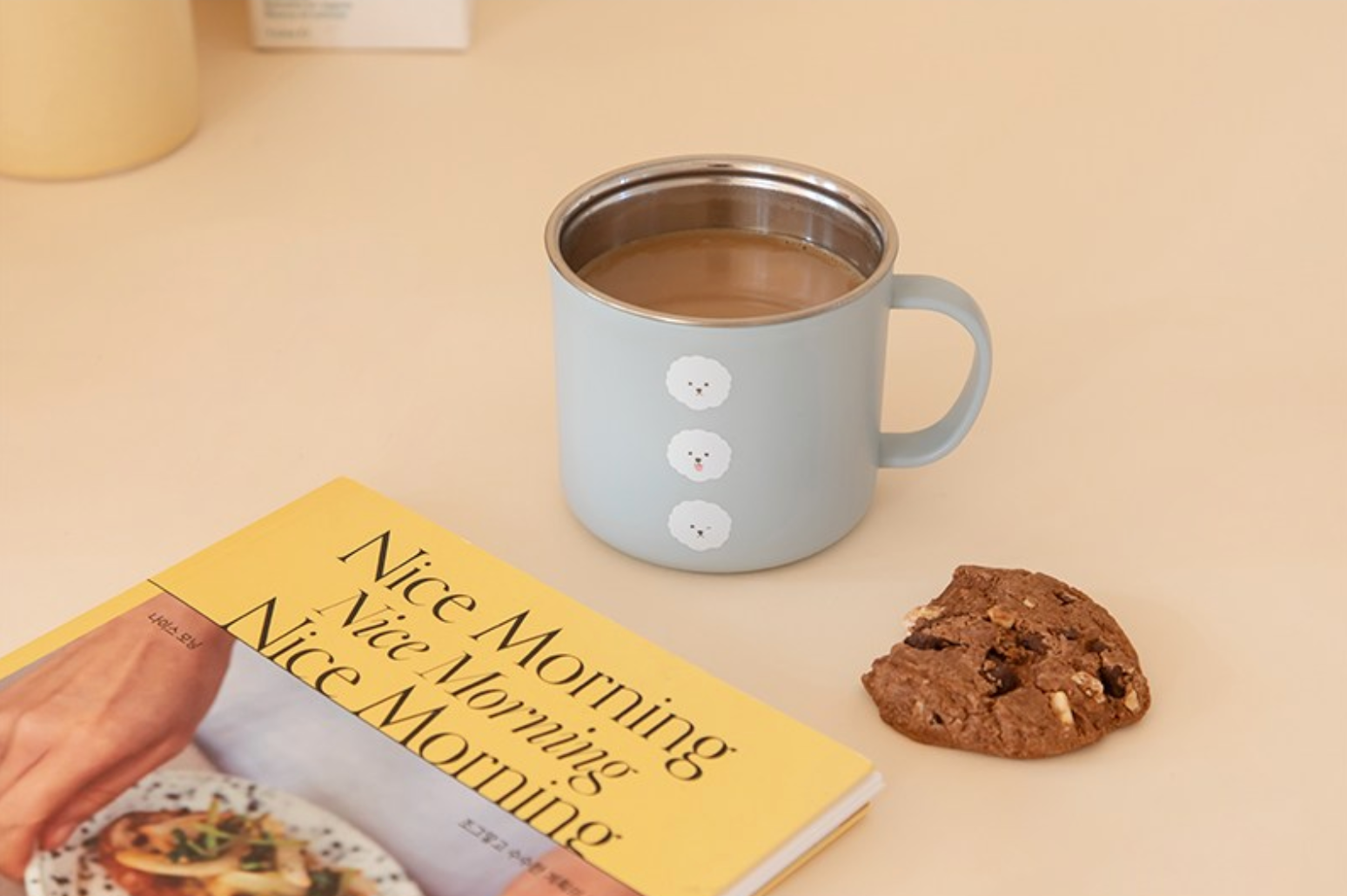 DAILYLIKE Stainless Steel Mug Cup 300ml – 2pc Set (Bichon & Poodle)