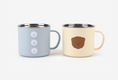 Load image into Gallery viewer, DAILYLIKE Stainless Steel Mug Cup 300ml – 2pc Set (Bichon & Poodle)

