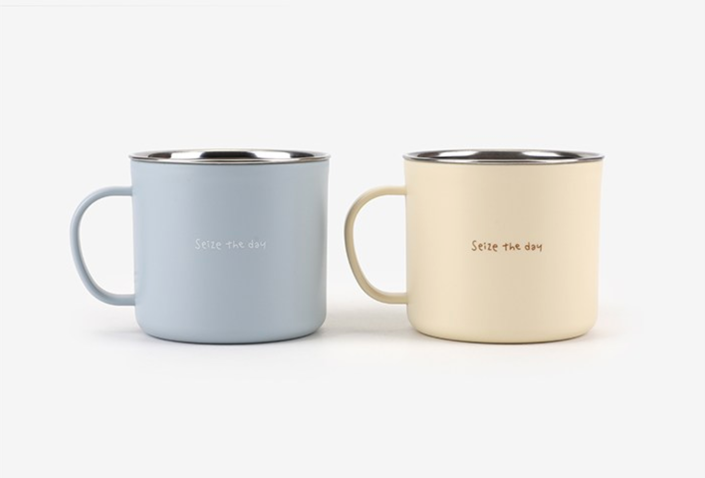 DAILYLIKE Stainless Steel Mug Cup 300ml – 2pc Set (Bichon & Poodle)