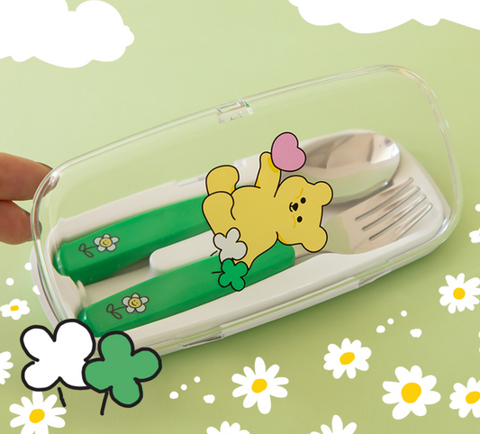 DAILYLIKE NEW Cutie Jelly Bear Spoon & Fork Set 데일리라이크 NEW 젤리베어 스푼포크 세트