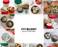 Load image into Gallery viewer, DAILYLIKE Round Stainless Steel 2-Tier Lunch Box Set – [Red / Green]
