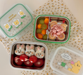 Load image into Gallery viewer, DAILYLIKE My Buddy Stainless 2-Tier Rectangle Lunch Box with Insulated Pouch - Yellow
