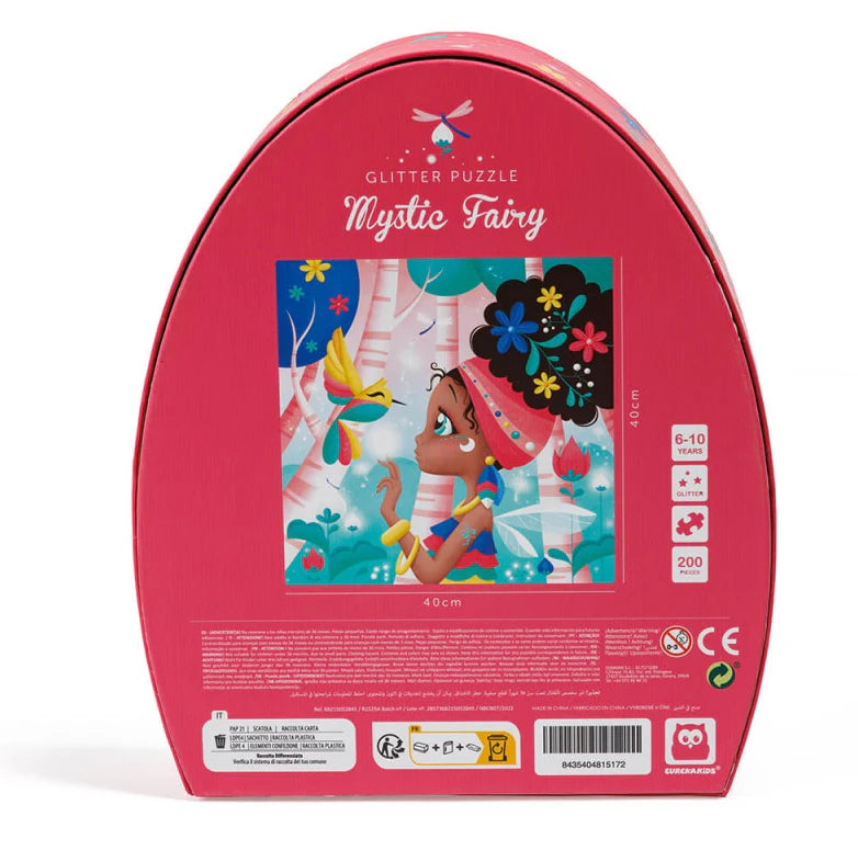 EurekaKids Mystic Fairy Glitter Puzzle 200pc 6yrs+