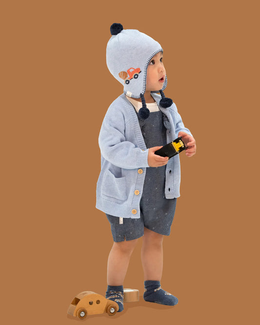 Toshi earmuff storytime Mr Cement