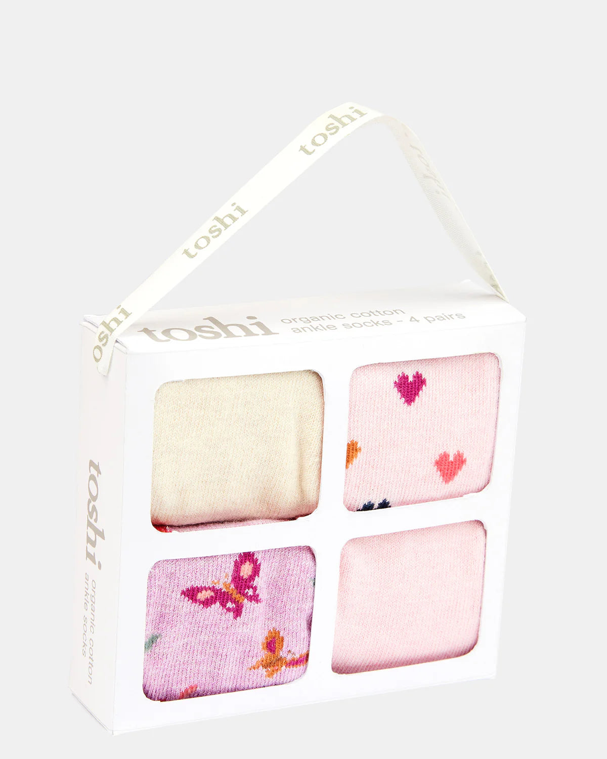TOSHI ANKLE SOCKS SET 4PCS 6-12MTHS GB SOA SWH