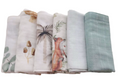 Load image into Gallery viewer, Angioletto 6 Pack Baby Muslin Wash Cloth Flower/Bamboo
