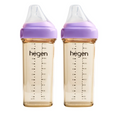 Load image into Gallery viewer, Hegen PCTO™ 330ml Feeding Bottle PPSU, 2-Pack PURPLE with 2x Fast Flow Teats (6 months and beyond)
