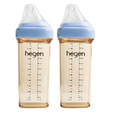 Load image into Gallery viewer, Hegen PCTO™ 330ml Feeding Bottle PPSU, 2-Pack BLUE with 2x Fast Flow Teats (6 months and beyond)
