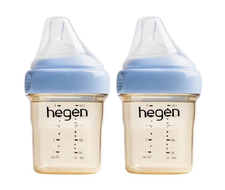 Hegen PCTO™ 150ml Feeding Bottle PPSU 2-Pack BLUE with 2x Slow Flow Teats (1 to 3 months)