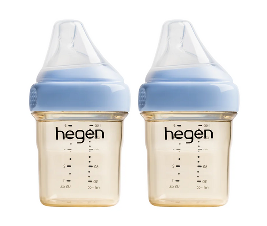 Hegen PCTO™ 150ml Feeding Bottle PPSU 2-Pack BLUE with 2x Slow Flow Teats (1 to 3 months)