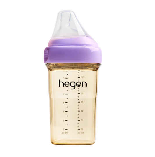 Hegen PCTO™ 240ml Feeding Bottle PPSU PURPLE with Medium Flow Teat (3 to 6 months)