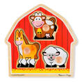 Load image into Gallery viewer, Melissa & Doug Barnyard Animals Jumbo Knob Puzzle - 3 Pieces
