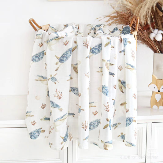 Baby Muslin Swaddle Blanket Bamboo Cotton