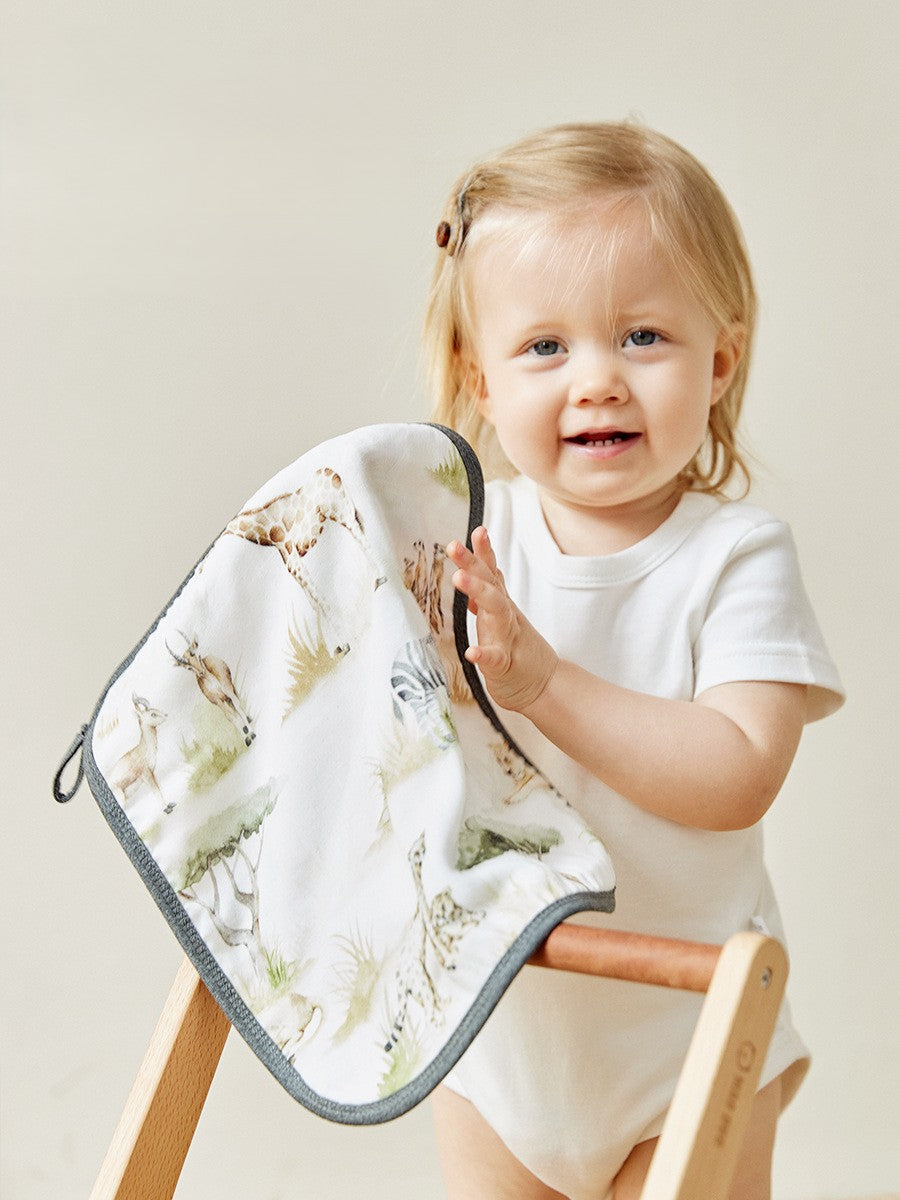5PC Baby Washcloth Set with Hanging Loop
