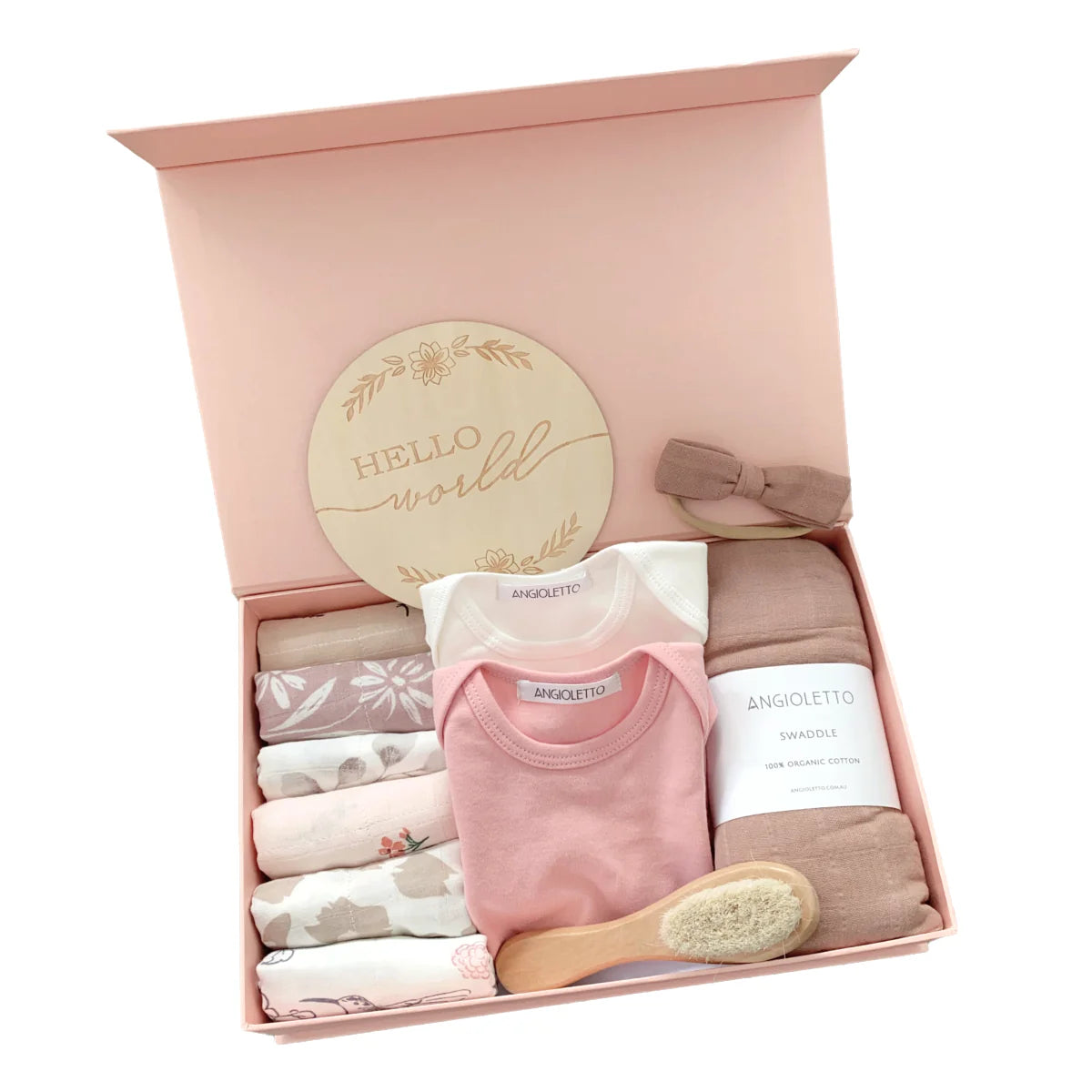 Angioletto  Baby Girl Gift Hamper Pink 0-3M