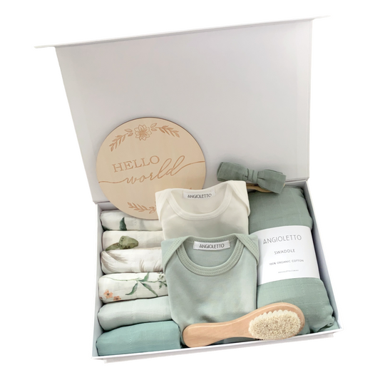 Angioletto Baby Boy Gift Hamper Green 0-3M