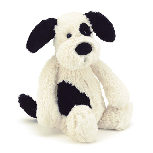 Jellycat Bashful Black & Cream Puppy Original - Med