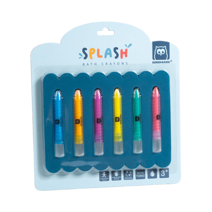 EUREKAKIDS 6 Colors Bathtub Crayons