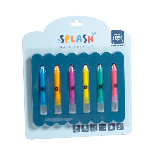 EUREKAKIDS 6 Colors Bathtub Crayons